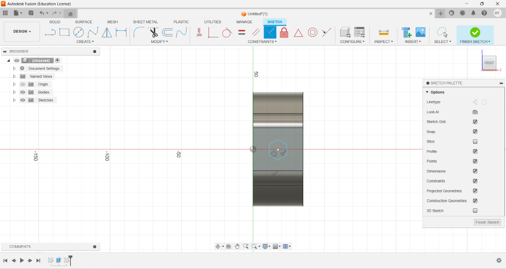 Perpendicular constraint