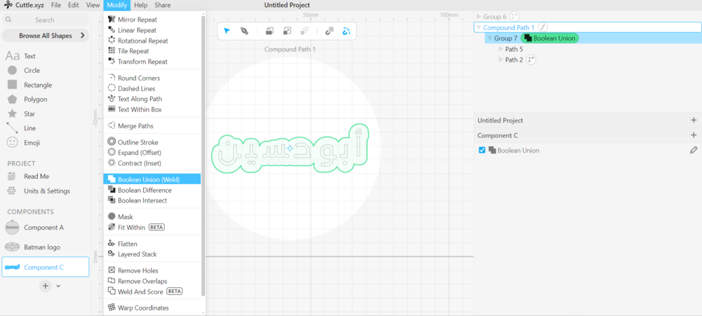 weld the outlines