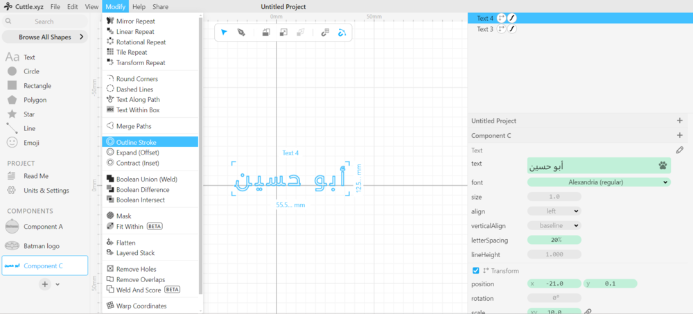 creating outline stroke