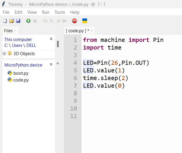 The basic LED code