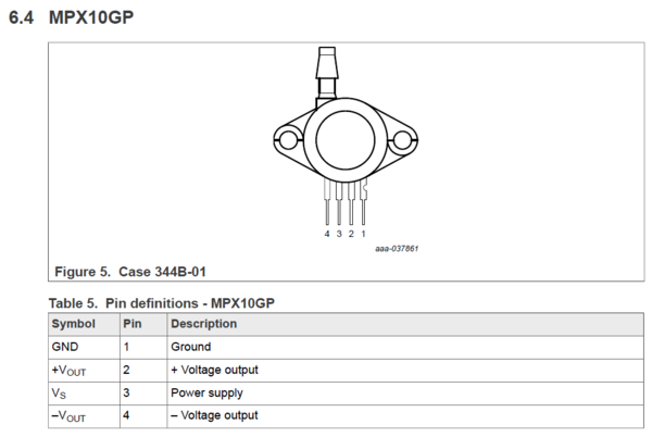 MPX10DP Pins